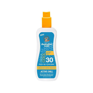 Australian Gold Active Chill Protetor Solar em Spray Gel SPF 30