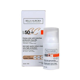 Bella Aurora Creme Facial Antimanchas com Cor - CC Cream SPF 50+