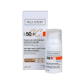 Bella Aurora Creme Facial Antimanchas com Cor - CC Cream SPF 50+