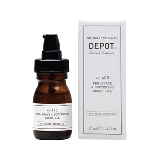 Depot Nº403 Pre Shave & Softening Beard Oil Sweet Almond - Óleo Suavizante Pré-Barbear e Condicionador de Barba