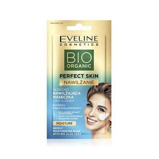 Eveline Cosmetics Bio Organic Perfect Skin Moisturizing Mask - Máscara Hidratante com Aloe Vera