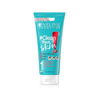 Eveline Cosmetics Clean Your Skin - Gel de Limpeza Facial + Esfoliante + Máscara