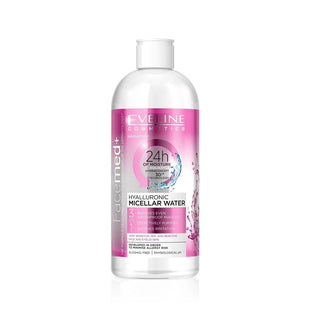 Eveline Cosmetics Facemed+ Água Micelar Hialurónica 3 em 1 para Peles Muito Secas e Sensíveis