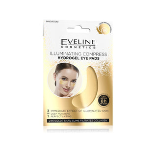 Eveline Cosmetics Gold Illuminating Compress Hydrogel Eye Pads 3 em 1 - Máscara para Olhos