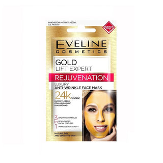 Eveline Cosmetics Gold Lift Expert Máscara Facial Antirrugas 24k Gold 3 em 1