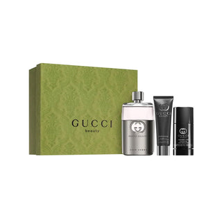 Gucci Guilty Pour Homme Eau de Parfum 90ml + Desodorizante em Stick 75ml + Gel de Banho 50ml