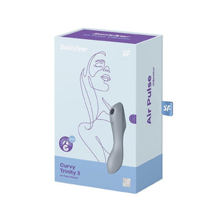 Satisfyer Curvy Trinity 3 Aire Vibrator Blue Gray