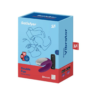 Satisfyer Double Fun Vibrator for Couples with Bluetooth Violet