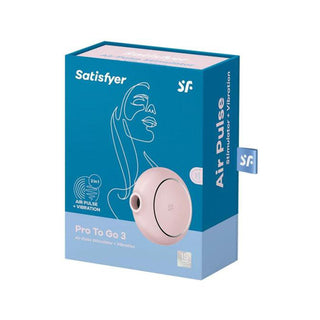 Satisfyer Pro To Go 3 Vibrador e Estimulador de Aire Rosa