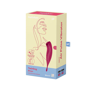 Satisfyer Twirling Pro+ Aire Hybrid Vibrator with App Dark Red