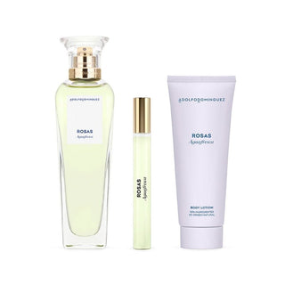 Adolfo Dominguez Água Fresca de Rosas Eau de Toilette 120ml + Creme de Corpo 75ml + Mini Eau de Toilette 10ml - Mykanto