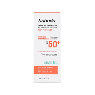 Babaria 360º Photoage - Protetor Solar Facial Antimanchas e Antienvelhecimento SPF 50+