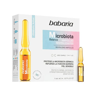 Babaria Microbiota Balance - Ampolas Faciais Revitalizantes para Peles Sensíveis