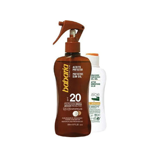 Babaria Óleo de Coco Protetor Solar SPF 20 200ml + Aloe Vera After Sun Bálsamo 100ml