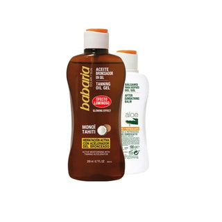 Babaria Sun Monoi Tahiti Tanning Oil Gel 200ml + Aloe Vera After Sun Balm 100ml