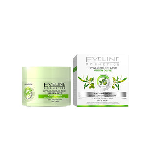 Eveline Cosmetics Creme Hidratante Antirrugas com Ácido Hialurónico para Peles Secas
