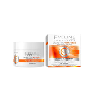 Eveline Cosmetics Creme Iluminador Antienvelhecimento com Vitamina C para Peles sem Brilho