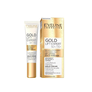 Eveline Cosmetics Gold Lift Expert Creme de Firmeza para Contorno de Olhos e Lábios