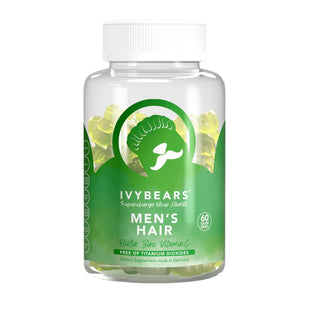Ivy Bears Men's Hair Vitamins - Suplemento Vitamínico de Cabelo para Homem - Mykanto