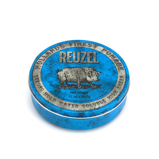 Reuzel Blue Pomade - Pomada Capilar com Fixação Forte e Brilho Intenso - Mykanto