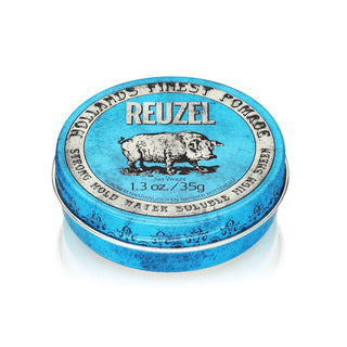 Reuzel Blue Pomade - Pomada Capilar com Fixação Forte e Brilho Intenso - Mykanto