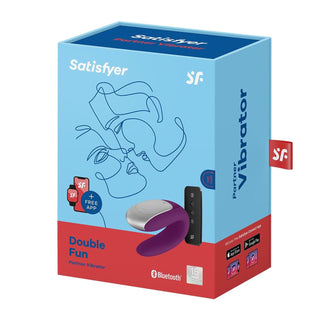 Satisfyer Double Fun Vibrador para Casal com Bluetooth Violeta