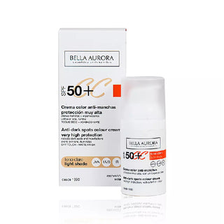 Bella Aurora Creme Facial Antimanchas com Cor - CC Cream SPF 50+