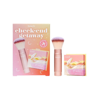 Benefit Cheek-End Getaway Makeup Set Multifunctional Brush + Blush Shellie 6g