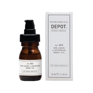 Depot Nº403 Pre Shave &amp; Softening Beard Oil Sweet Almond - Pre-Shave Soothing Oil and Beard Conditioner