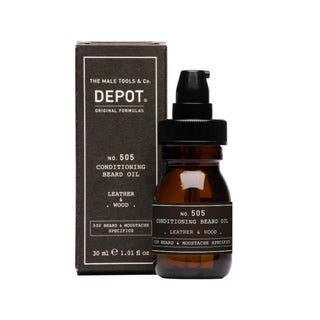 Depot Nº505 Conditioning Beard Oil Leather &amp; Wood - Beard Conditioning Oil