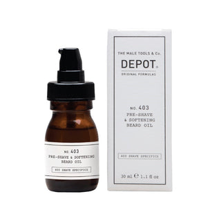 Depot Nº403 Pre Shave &amp; Softening Beard Oil Fresh Black Pepper - Pre-Shave Soothing Oil and Beard Conditioner