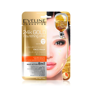 Eveline Cosmetics 24k Gold Nourishing Elixir Ultra Reviralizing Face Mask - Máscara Lifting