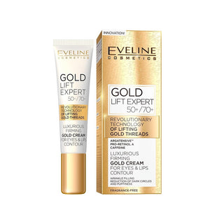 Eveline Cosmetics Gold Lift Expert Creme de Firmeza para Contorno de Olhos e Lábios