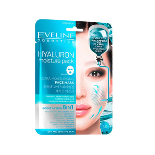 Eveline Cosmetics Hyaluron Ultra Moisturizing Face Mask - Facial Mask for Hydration and Relaxation