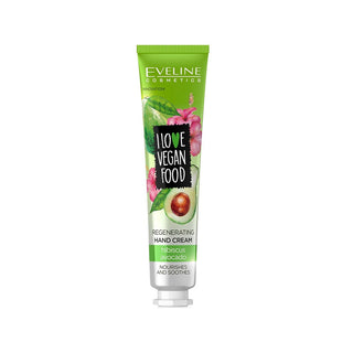 Eveline Cosmetics I Love Vegan Food Avocado and Hibiscus Regenerating Hand Cream