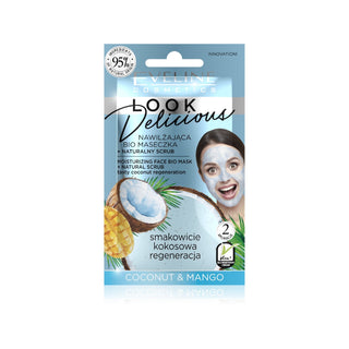 Eveline Cosmetics Look Delicious Mask Coconut &amp; Mango - Intensive Moisturizing and Nourishing Mask with Exfoliating Effect