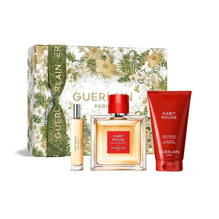 Guerlain Habit Rouge Eau de Toilette 100ml + Gel de Banho 75ml + Mini Eau de Toilette 10ml