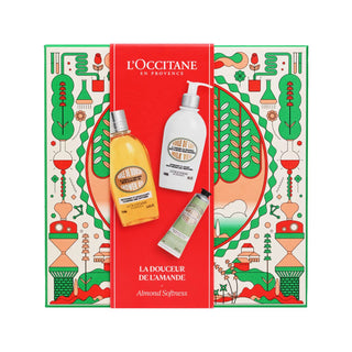 L'Occitane La Douceur De L'Amande Creme de Corpo 240ml + Óleo de Banho 250ml + Creme de Mãos 30ml