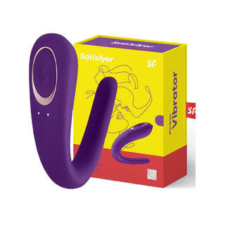 Satisfyer Double Classic for Couples Special Vibrator with USB Charger Purple