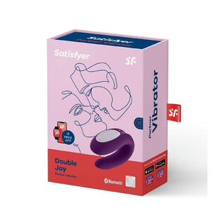 Satisfyer Double Joy Vibrator for Couples with App and Bluetooth Violet