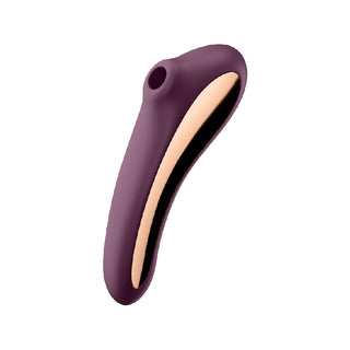 Satisfyer Dual Kiss Aire Vibrator with Wine Red App