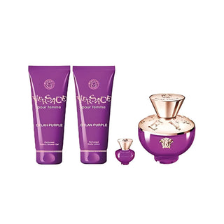 Versace Dylan Purple Eau de Parfum 100ml + Gel de Banho 100ml + Creme de Corpo 100ml + Mini Eau de Parfum 5ml