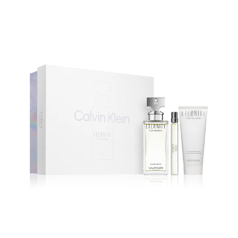 Calvin Klein Eternity Eau de Parfum 100ml Body Cream 100ml Mini Eau de Parfum 10ml