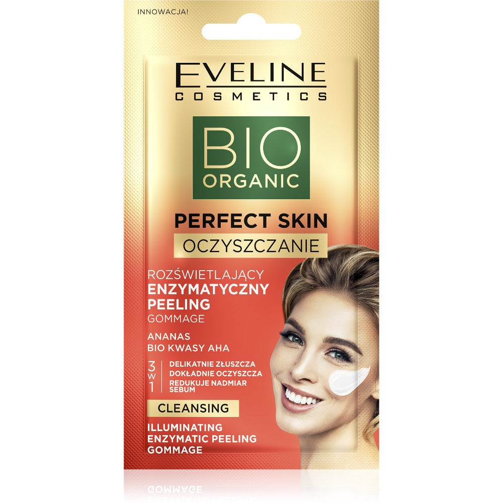 Eveline Cosmetics Bio Organic Perfect Skin Cleasing Enzymatic Peeling Mask - Máscara Peeling Enzimático Suave