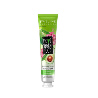 Eveline Cosmetics I Love Vegan Food Avocado and Hibiscus Regenerating Hand Cream