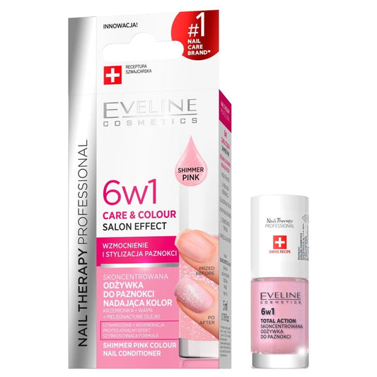 Eveline Cosmetics Nail Therapy Professional Care & Colour - Condicionador para Unhas 6 em 1