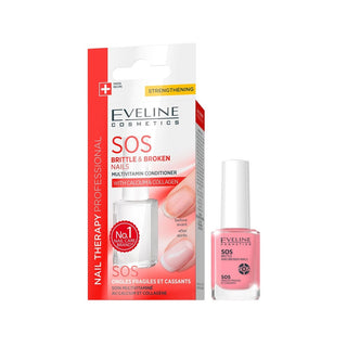 Eveline Cosmetics Nail Therapy SOS Multivitamin Nail Polish for Fragile and Broken Nails