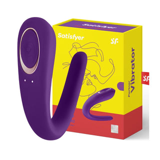 Satisfyer Double Classic for Couples Special Vibrator with USB Charger Purple