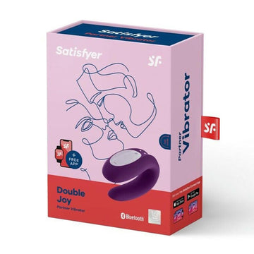 Satisfyer Double Joy Vibrador para Casal com App e Bluetooth Violeta