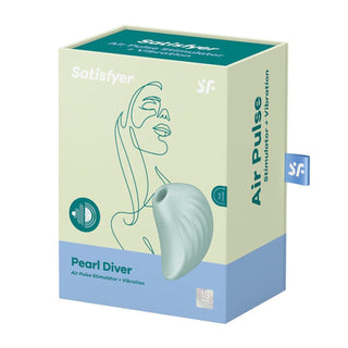 Satisfyer Pearl Diver Green Aire Stimulator and Vibrator
